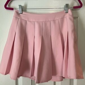 Elegant Pink Pleated Skirt